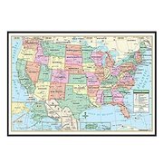 Universal Map Group Llc Universal Map 16185 United States Primary Mounted & Black Framed Map 16185